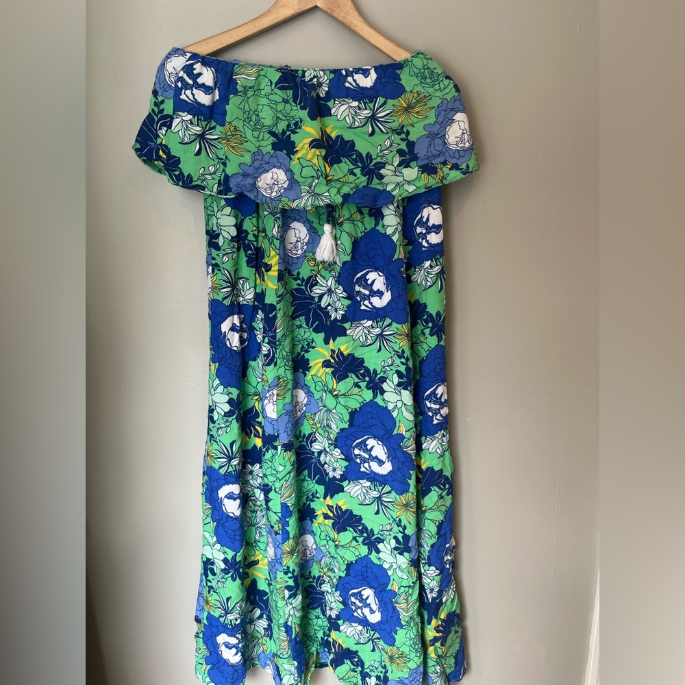 Strapless floral dress